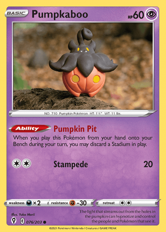 076/203 Pumpkaboo - Evolving Skies - Volution Cards and Collectables