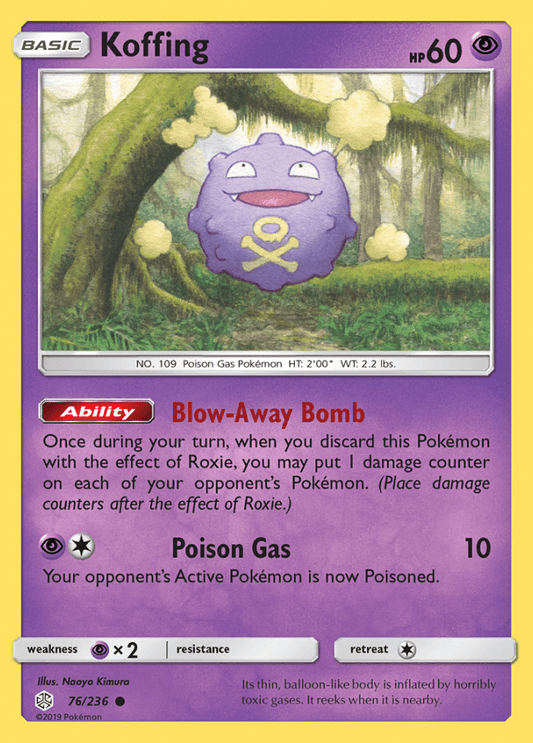 076/236 Koffing - Cosmic Eclipse - Volution Cards and Collectables