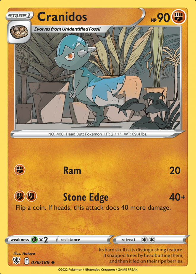 076/189 Cranidos - Astral Radiance - Volution Cards and Collectables