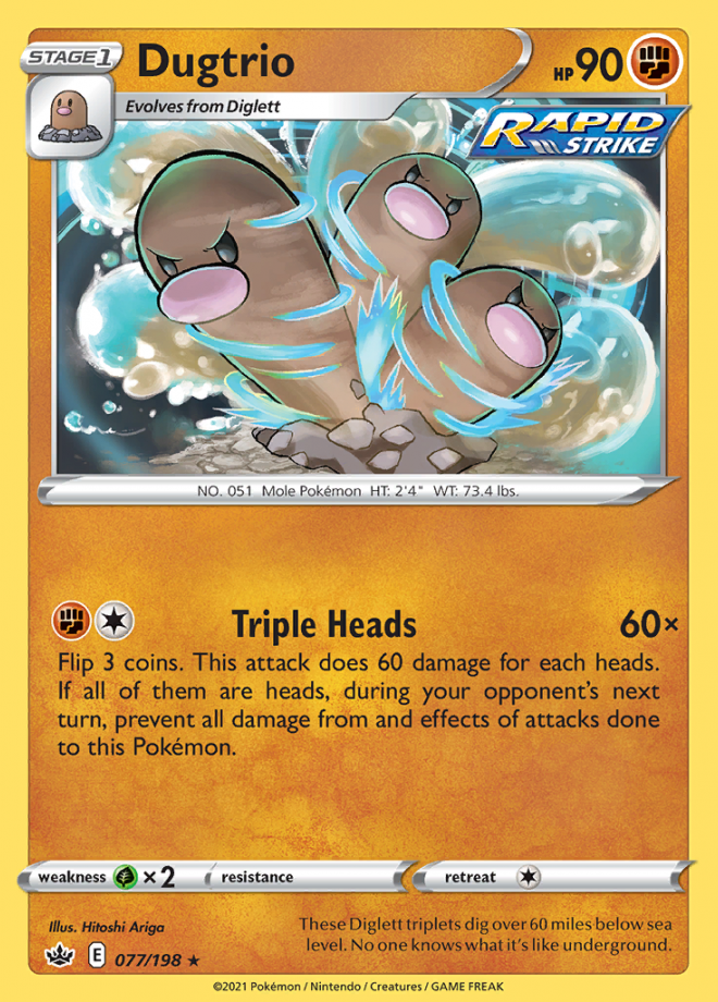 077/198 Dugtrio - Chilling Reign