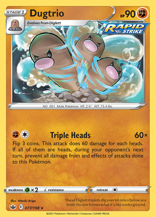 077/198 Dugtrio - Chilling Reign