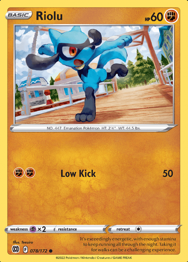 078/172 Riolu - Brilliant Stars - Volution Cards and Collectables