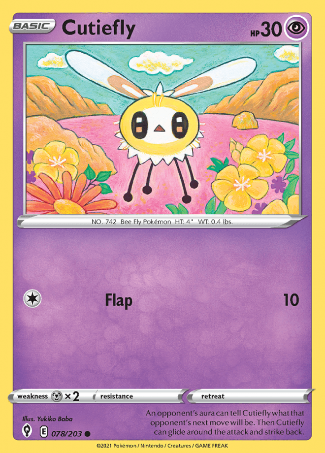 078/203 Cutiefly - Evolving Skies - Volution Cards and Collectables