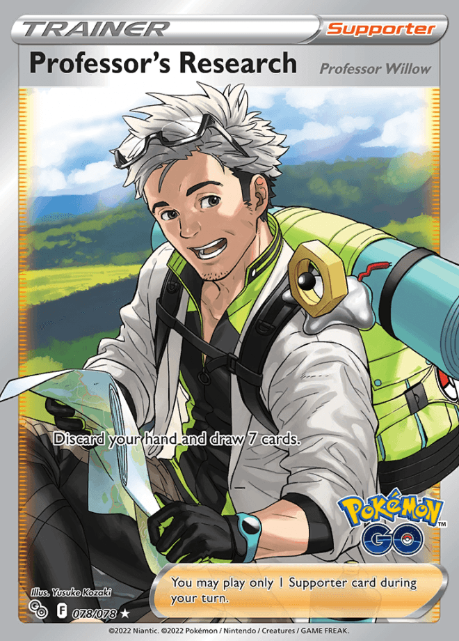 078/078 Professor's Research Full Art - Pokemon GO - Volution Cards and Collectables