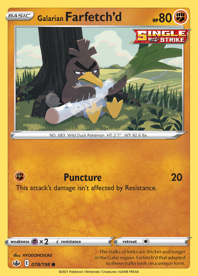 078/198 Galarian Farfetch'd - Chilling Reign - Volution Cards and Collectables