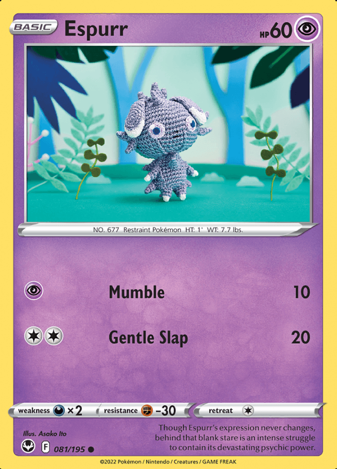 081/195 Espurr - Silver Tempest - Volution Cards and Collectables