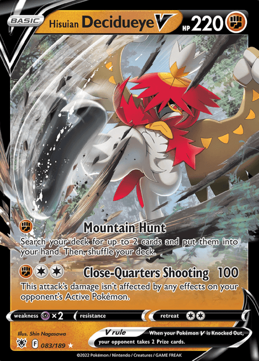 083/189 Hisuian Decidueye V - Astral Radiance - Volution Cards and Collectables