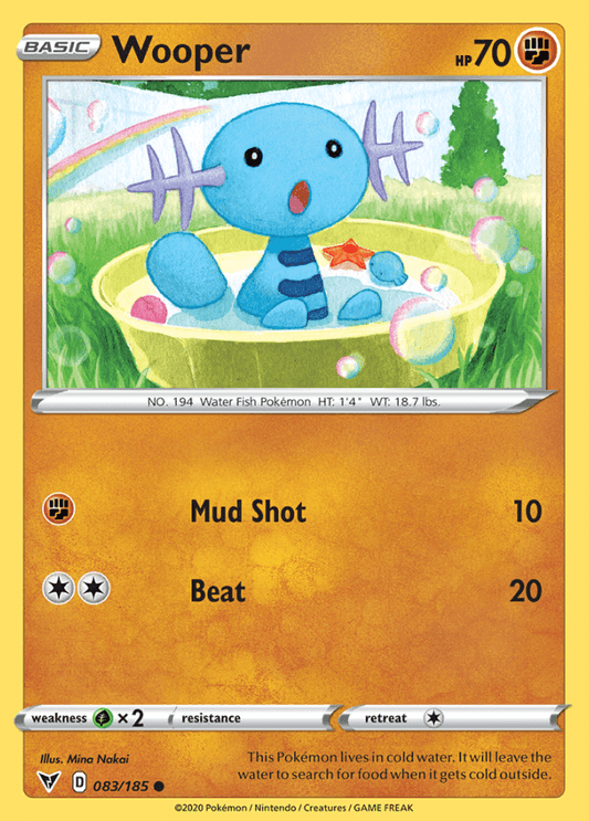 083/185 Wooper - Vivid Voltage - Volution Cards and Collectables