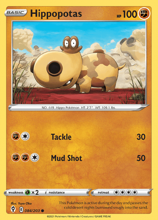 084/203 Hippopotas - Evolving Skies - Volution Cards and Collectables