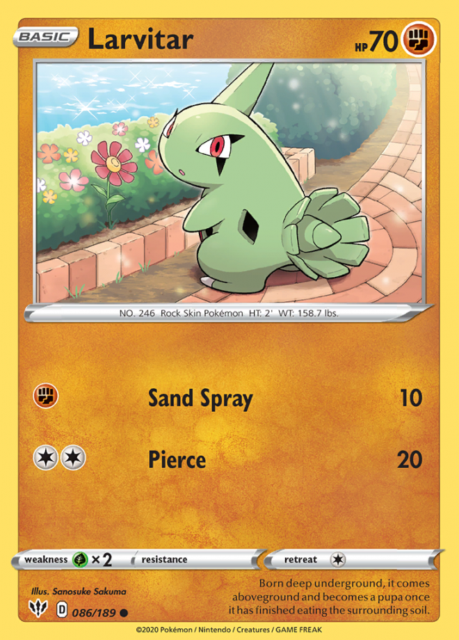 086/189 Larvitar - Darkness Ablaze