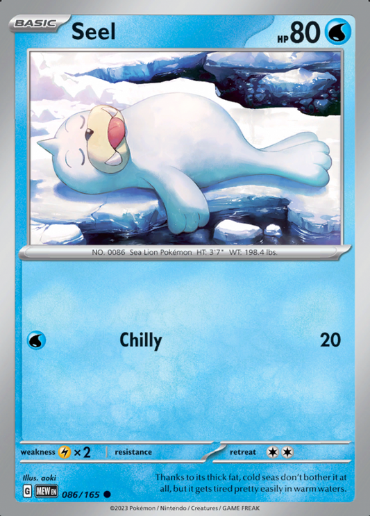 086/165 - Seel - Pokemon 151