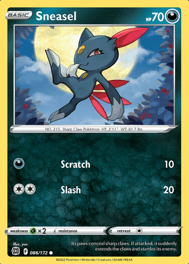 086/172 Sneasel - Brilliant Stars - Volution Cards and Collectables