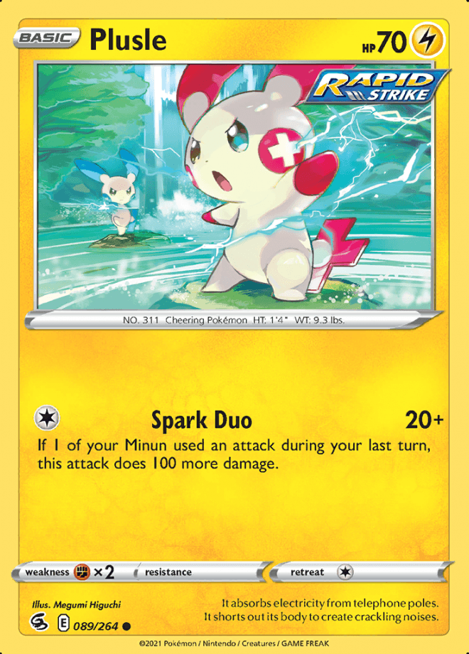 089/264 Plusle - Fusion Strike - Volution Cards and Collectables