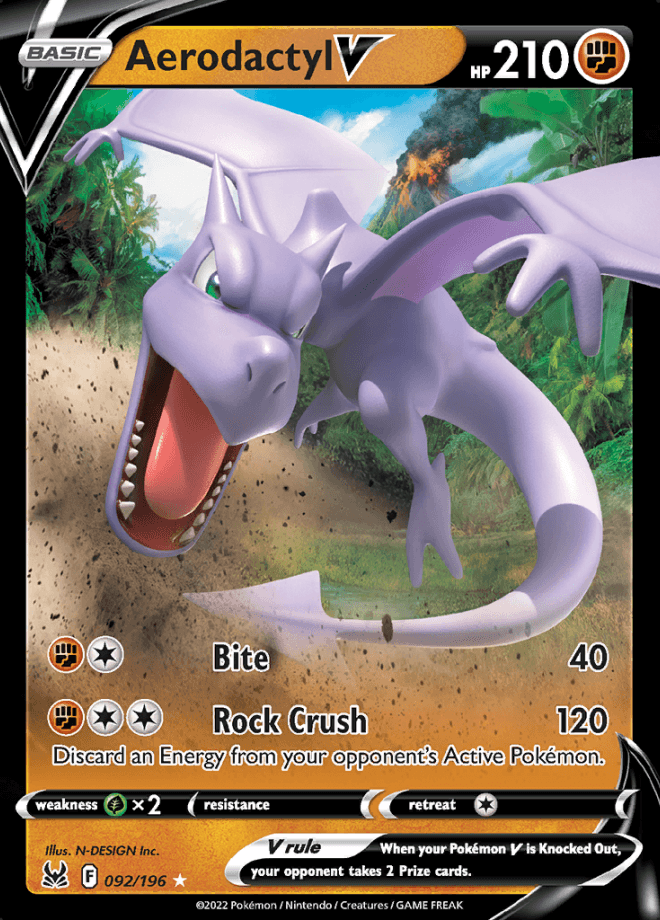 092/196 Aerodactyl V - Lost Origin - Volution Cards and Collectables