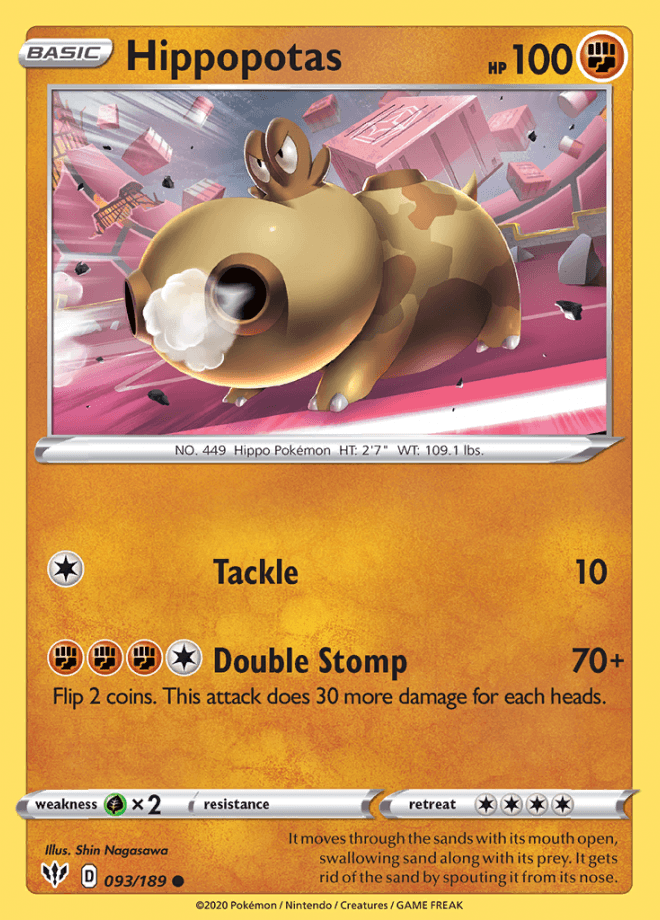 093/189 Hippopotas - Darkness Ablaze - Volution Cards and Collectables