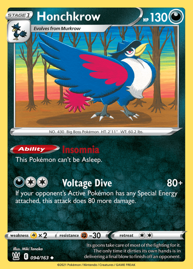 094/163 Honchkrow - Battle Styles - Volution Cards and Collectables