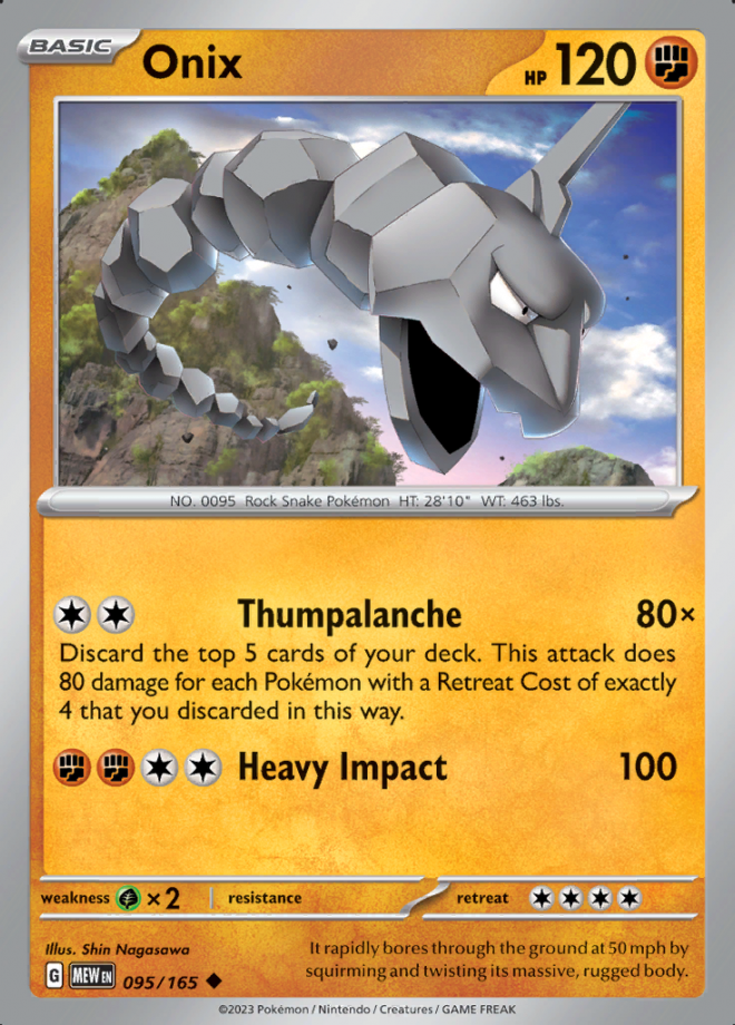 095/165 - Onix - Pokemon 151