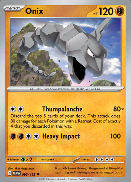 095/165 - Onix - Pokemon 151