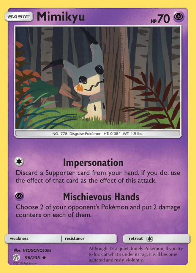 096/236 Mimikyu - Cosmic Eclipse - Volution Cards and Collectables