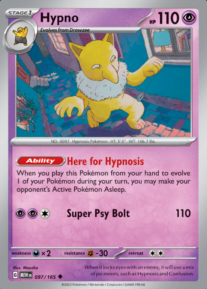 097/165 - Hypno - Pokemon 151