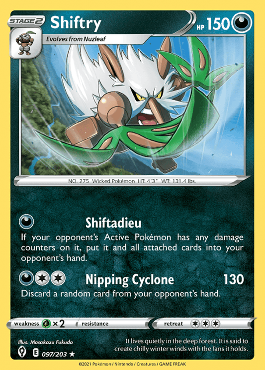 097/203 Shiftry - Evolving Skies - Volution Cards and Collectables