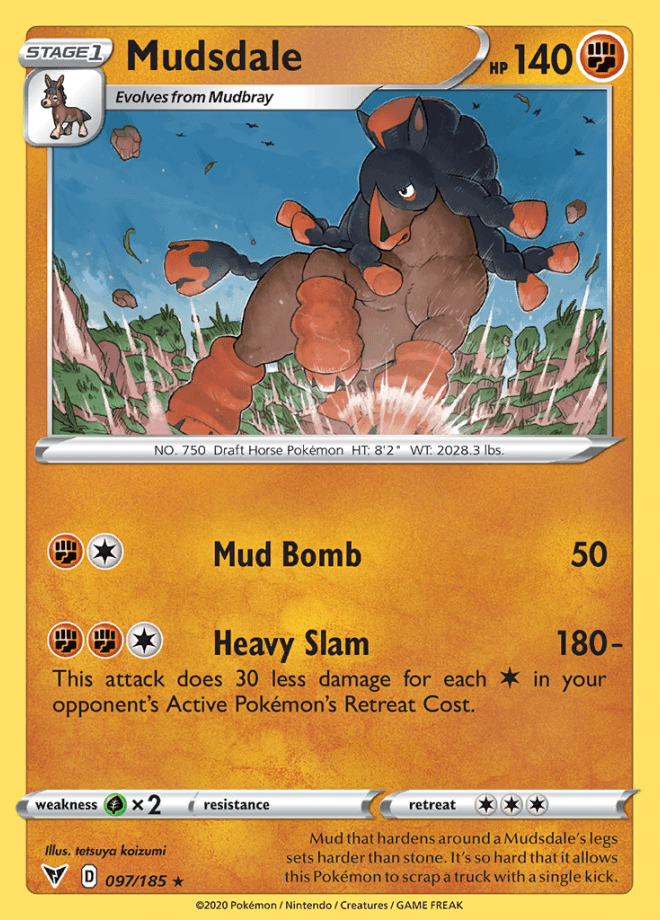 097/185 Mudsdale - Vivid Voltage - Volution Cards and Collectables