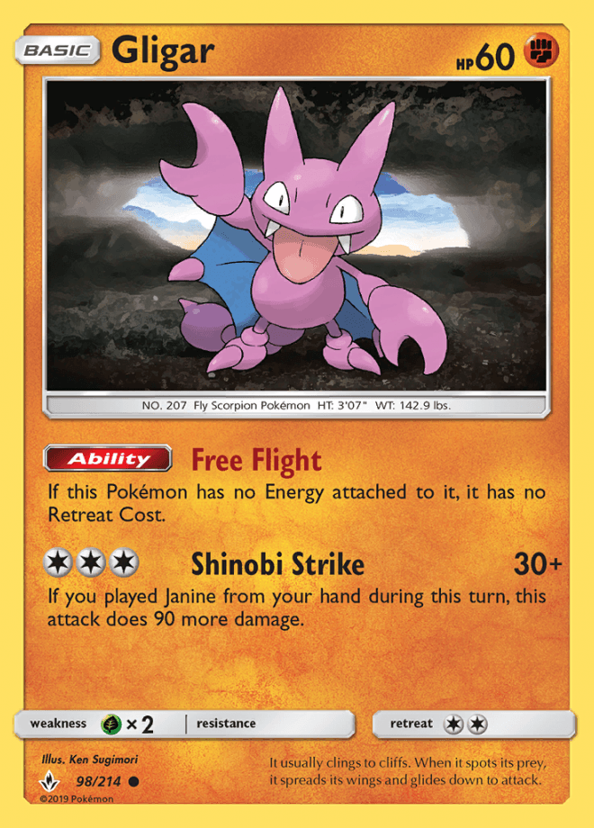 098/214 Gligar - Unbroken Bonds - Volution Cards and Collectables