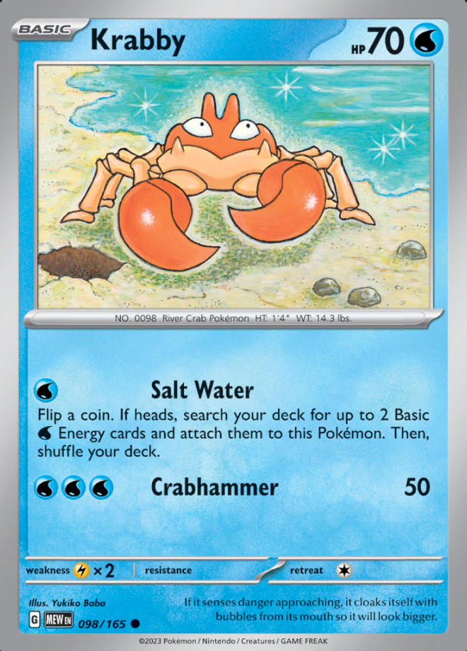 098/165 - Krabby - Pokemon 151