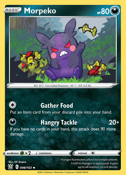 098/163 Morpeko - Battle Styles - Volution Cards and Collectables