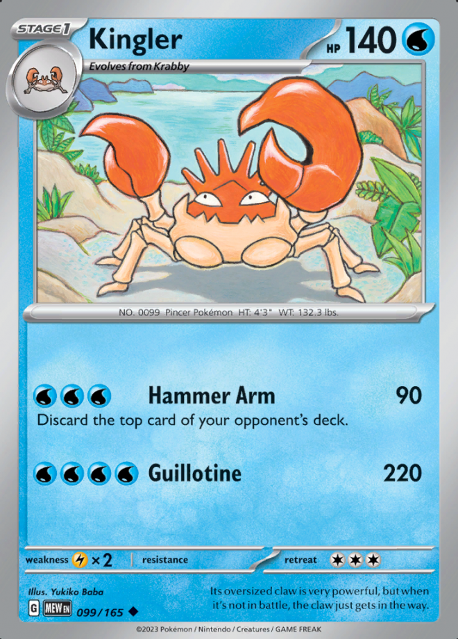 099/165 - Kingler - Pokemon 151