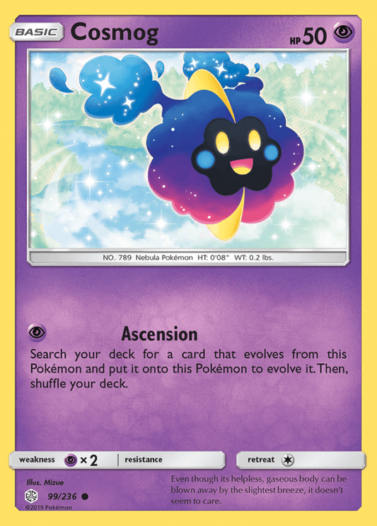 099/236 Cosmog - Cosmic Eclipse - Volution Cards and Collectables