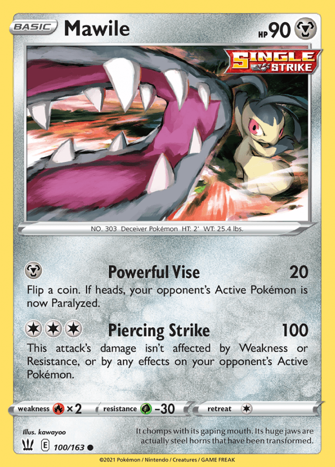 100/163 Malwile - Battle Styles - Volution Cards and Collectables