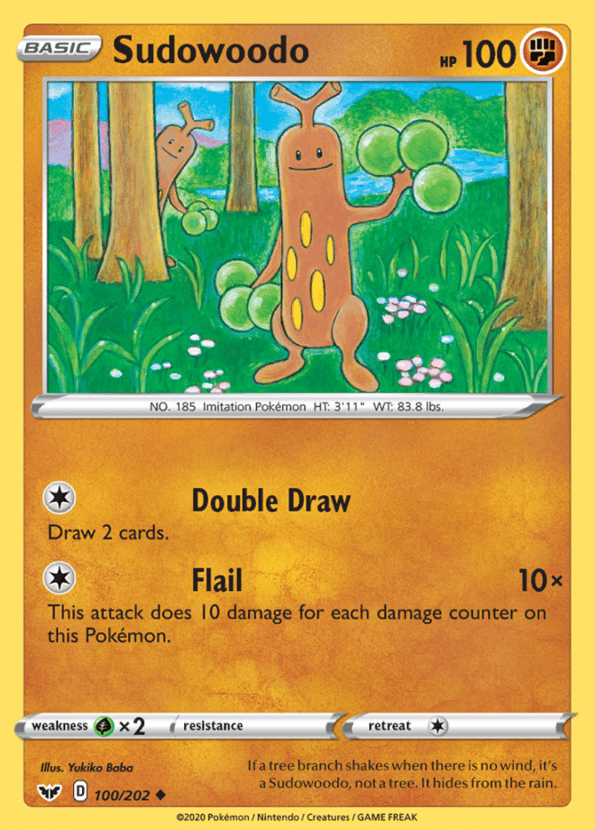 100/202 Sudowoodo - SWSH Base - Volution Cards and Collectables