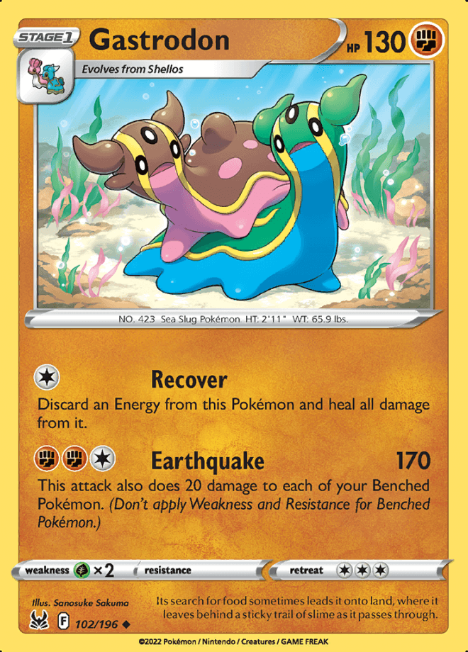 102/196 Gastrodon - Lost Origin - Volution Cards and Collectables