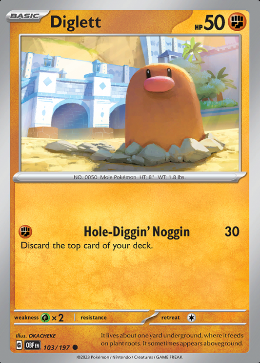 103/197 - Diglett - Obsidian Flames