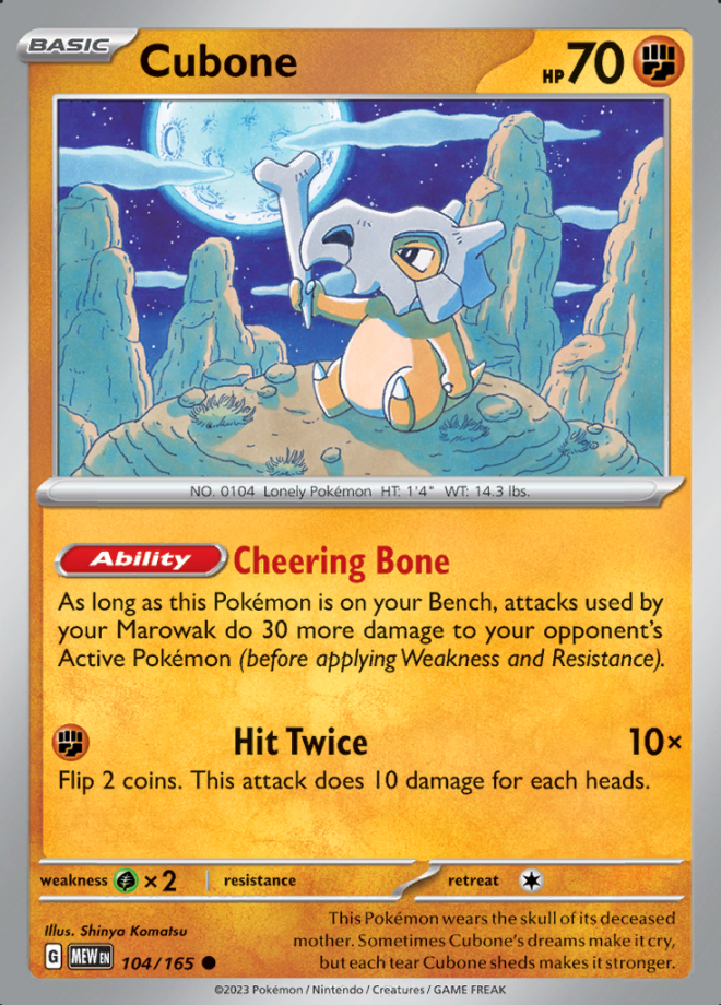 104/165 - Cubone - Pokemon 151