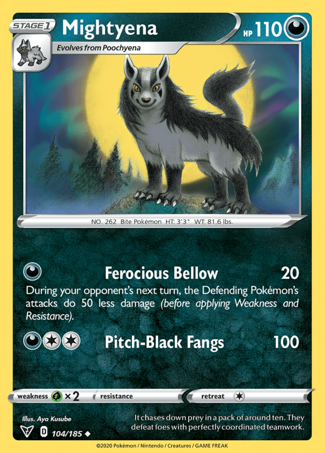 104/185 Mightyena - Vivid Voltage - Volution Cards and Collectables