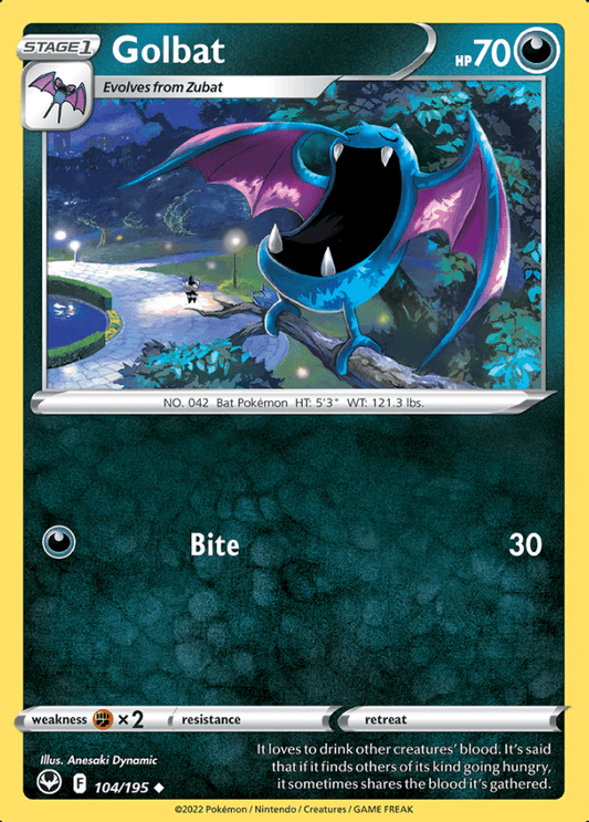 104/195 Golbat - Silver Tempest - Volution Cards and Collectables