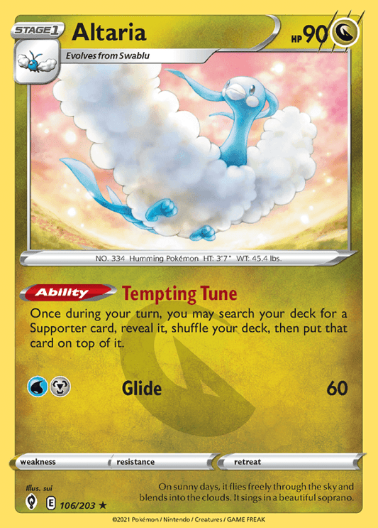 106/203 Altaria - Evolving Skies - Volution Cards and Collectables