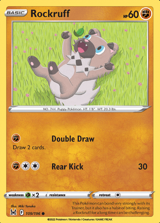 109/196 Rockruff - Lost Origin - Volution Cards and Collectables