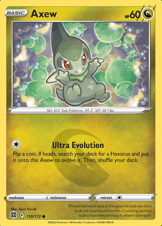 110/172 Axew - Brilliant Stars - Volution Cards and Collectables