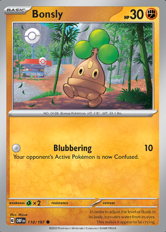 110/197 - Bonsly - Obsidian Flames