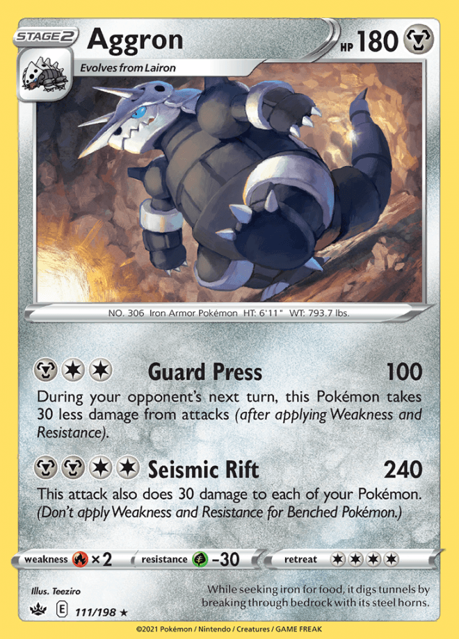 111/198 Aggron - Chilling Reign - Volution Cards and Collectables