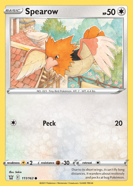 111/163 Spearow - Battle Styles - Volution Cards and Collectables