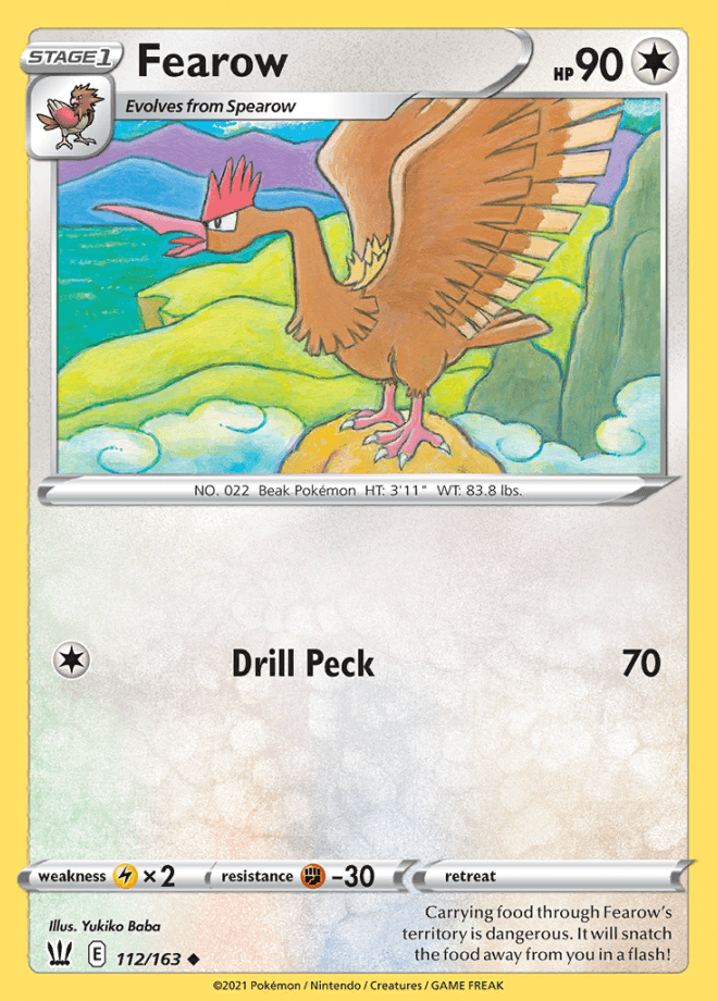 112/163 Fearow - Battle Styles - Volution Cards and Collectables