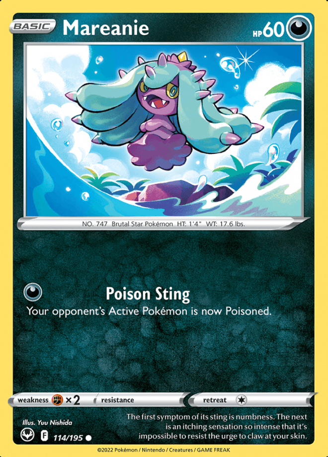 114/195 Mareanie - Silver Tempest - Volution Cards and Collectables