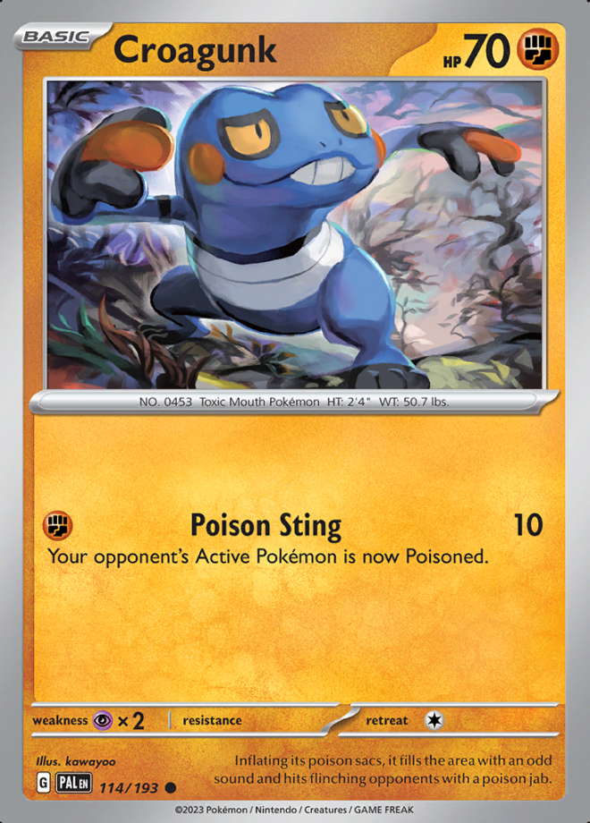 114/193 - Croagunk - Paldea Evolved