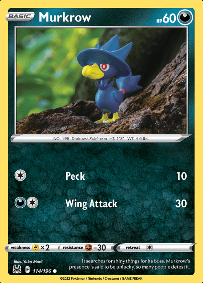 114/196 Murkrow - Lost Origin - Volution Cards and Collectables