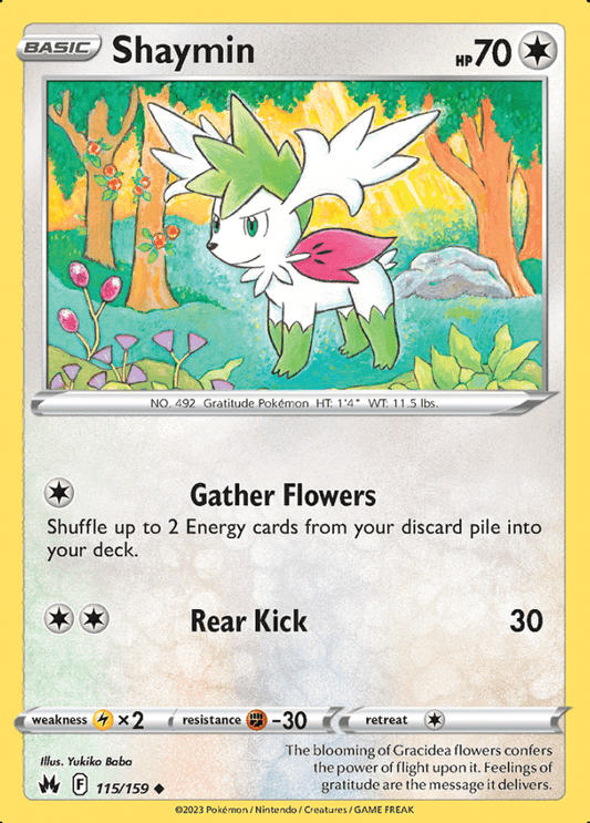 115/159 Shaymin - Crown Zenith - Volution Cards and Collectables