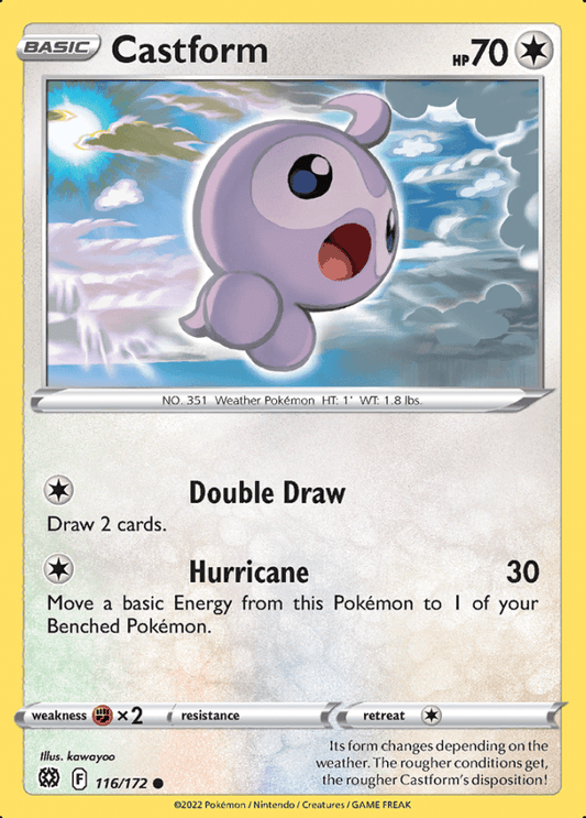 116/172 Castform - Brilliant Stars - Volution Cards and Collectables